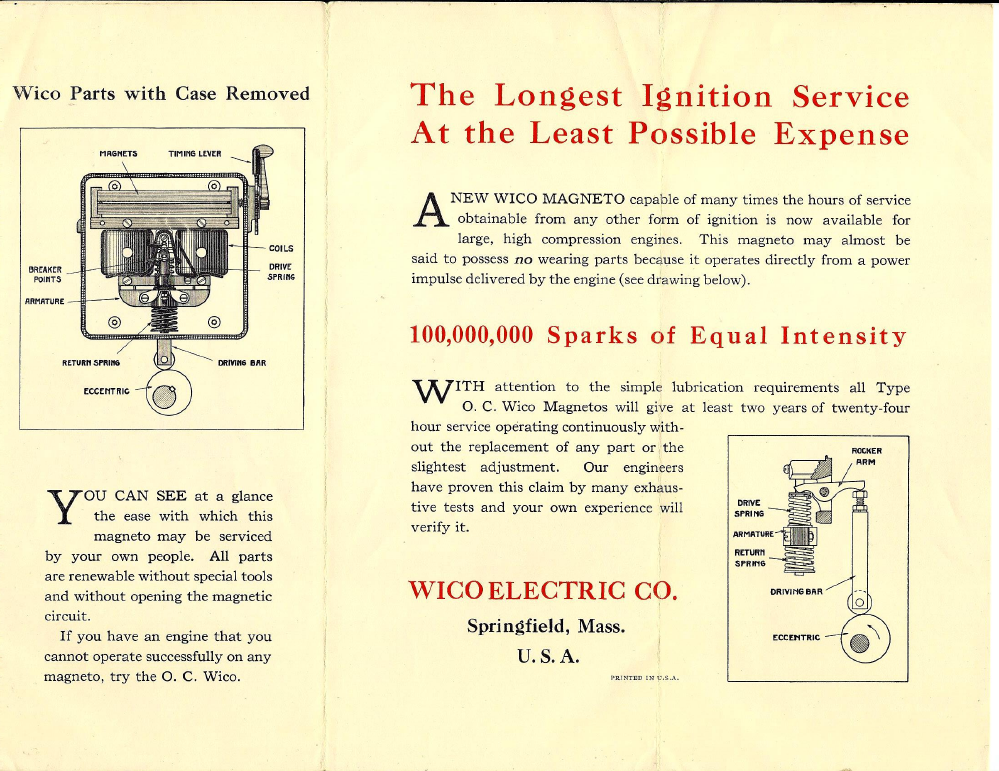 Lauson Gas Engine Motor Instruction Manual Parts List Wico Magneto 
